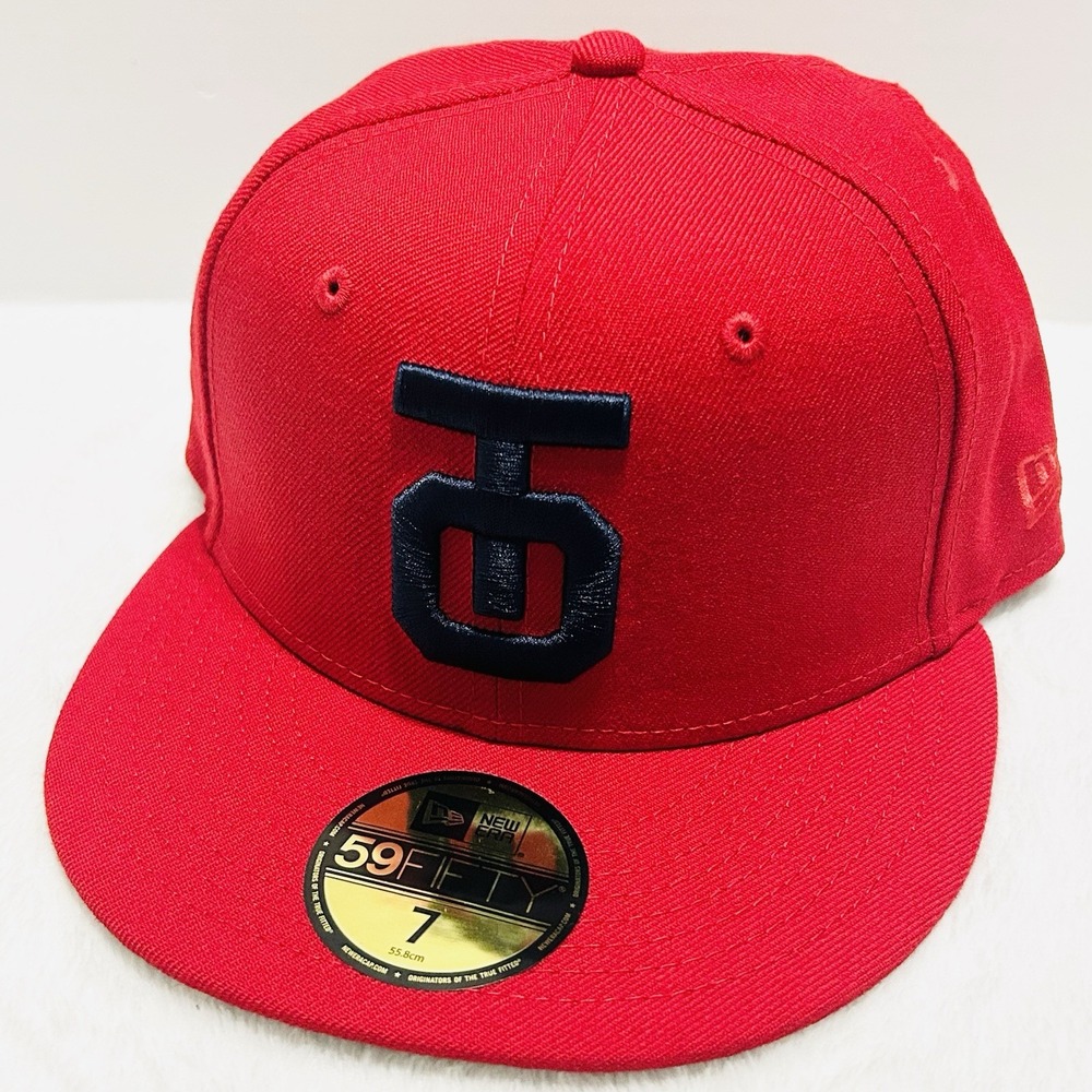 New Era Tulsa Oilers Team Logo MiLB 59FIFTY Fitted Hat Sz 7 Red Scarlet Baseball